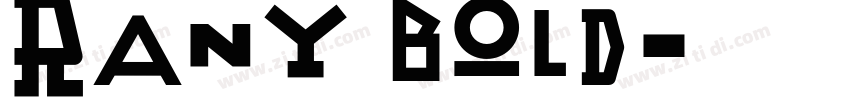 Rany Bold字体转换